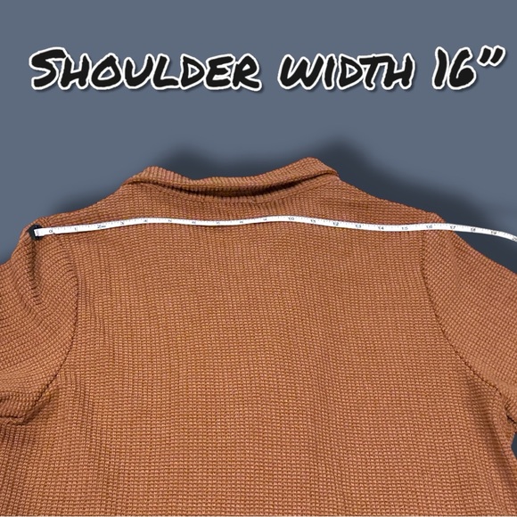 ✨HP✨EUC (Worn Once) Vernacular Waffle Knit Trench Style Cardigan. Size Small - Picture 8 of 14